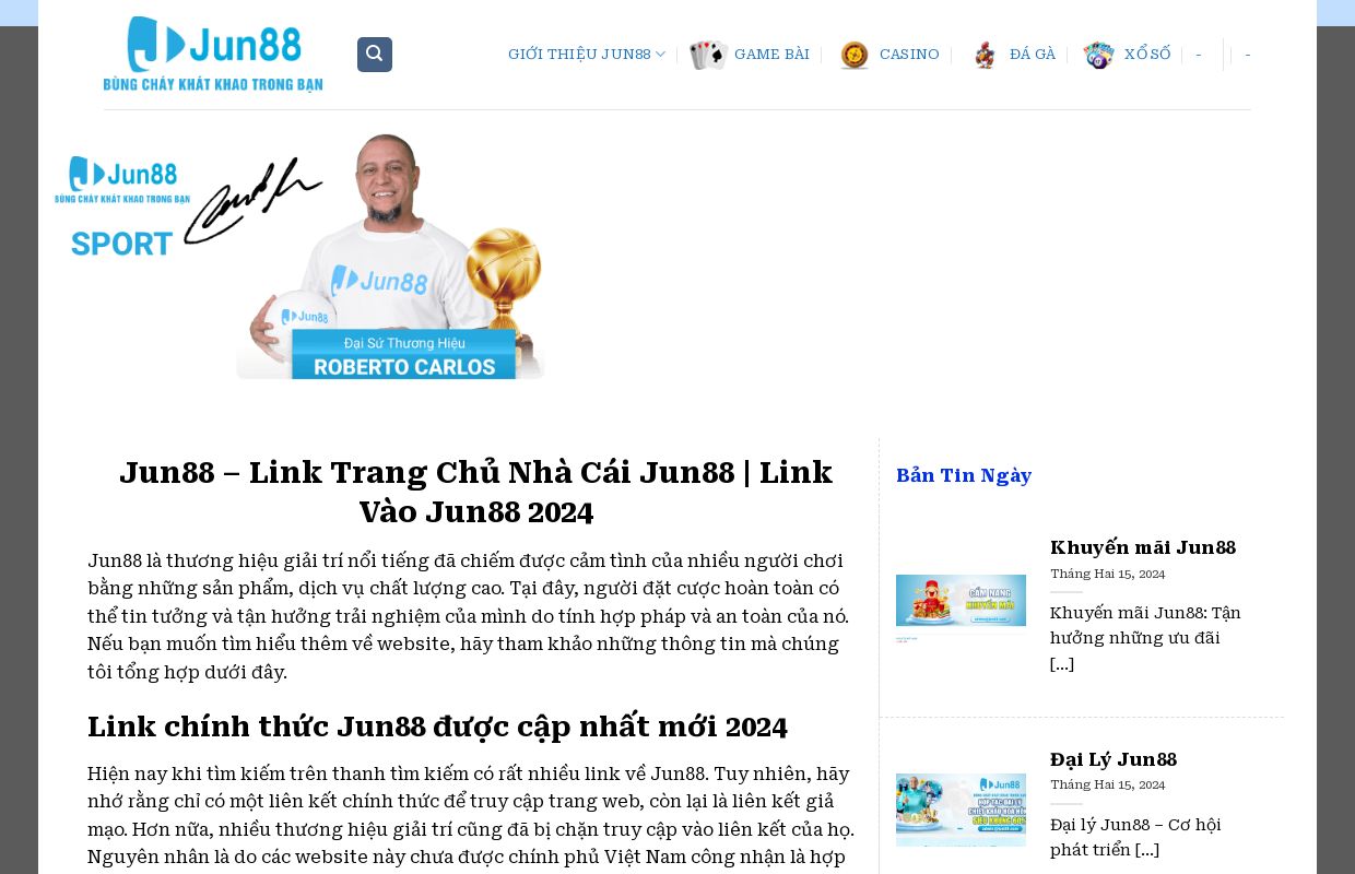 Jun88 – Link Trang Chủ Nhà Cái Jun88 | Link Vào Jun88 2024