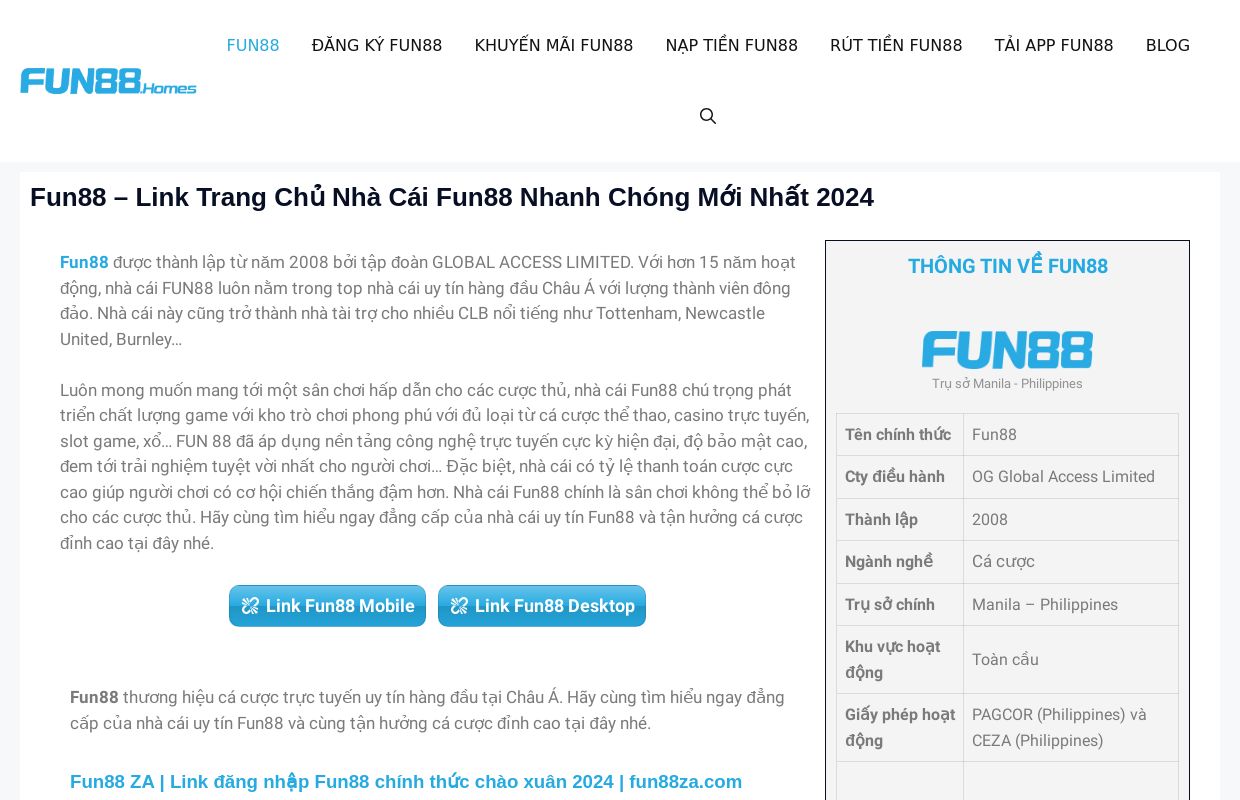 Fun88 - Link Trang Chủ Nhà Cái Fun88 Nhanh Chóng Mới Nhất