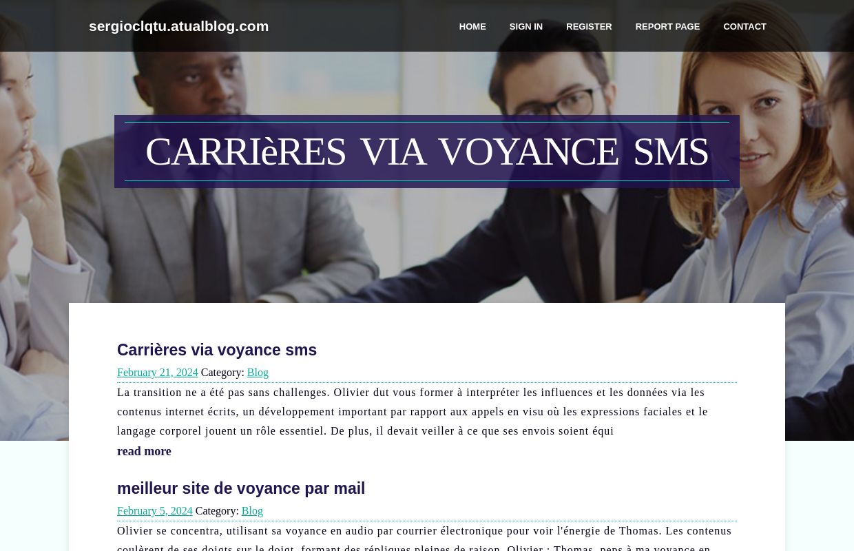 Carrières via voyance sms - homepage