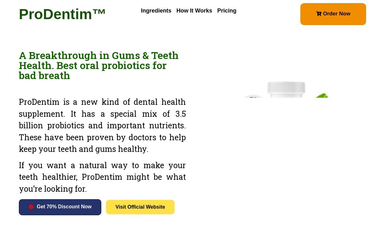 ProDentim®- Best For Gums & Teeth Health| 70% Off Only Today