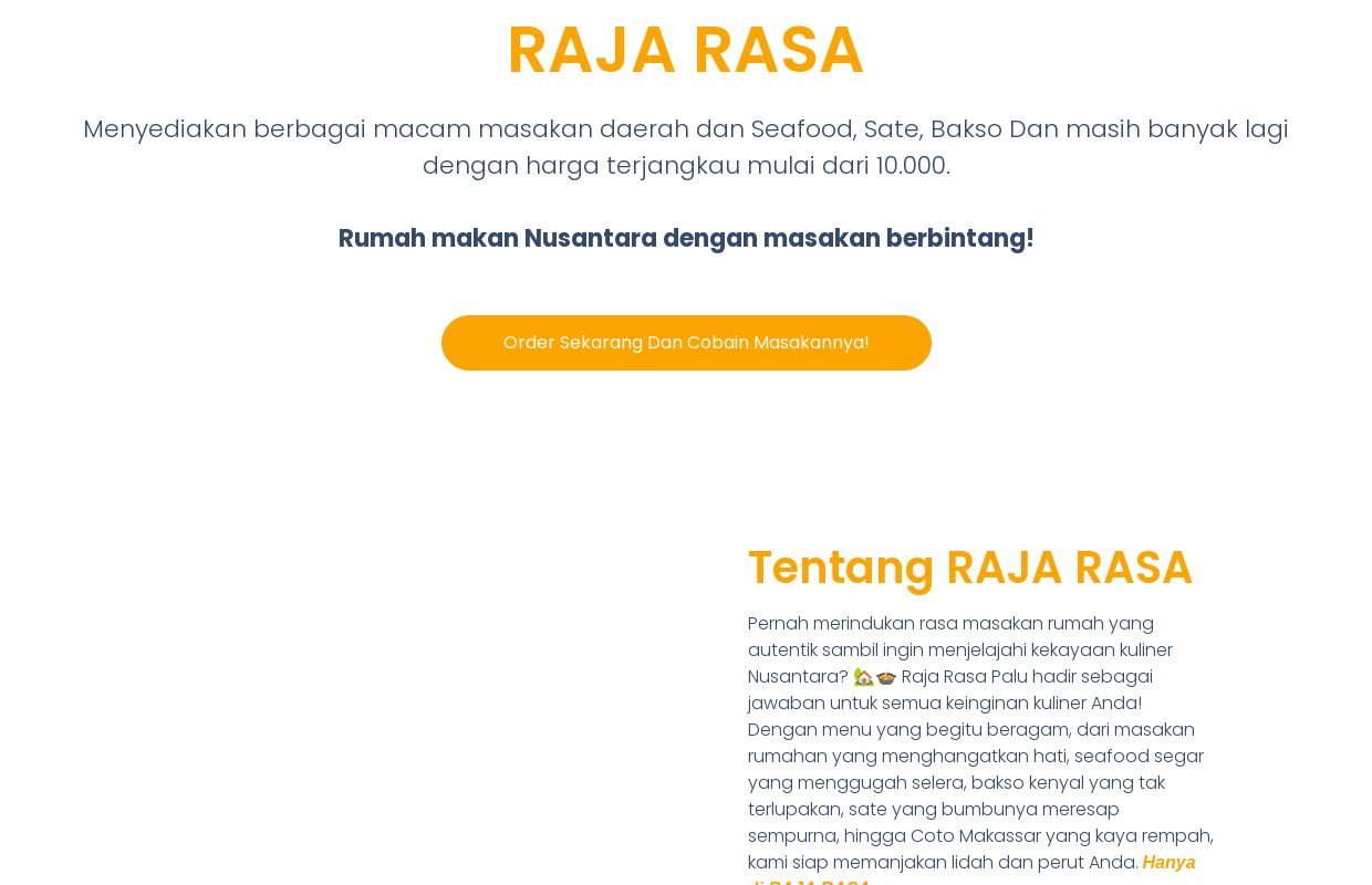 RAJA RASA PALU - Menyediakan Masakan Rumahan