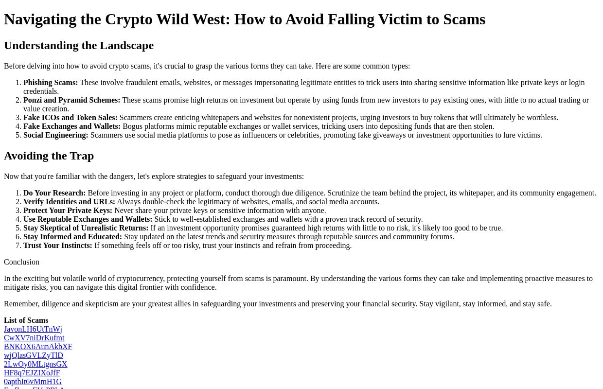 Navigating the Crypto Wild West: How to Avoid Falling Victim to Scams