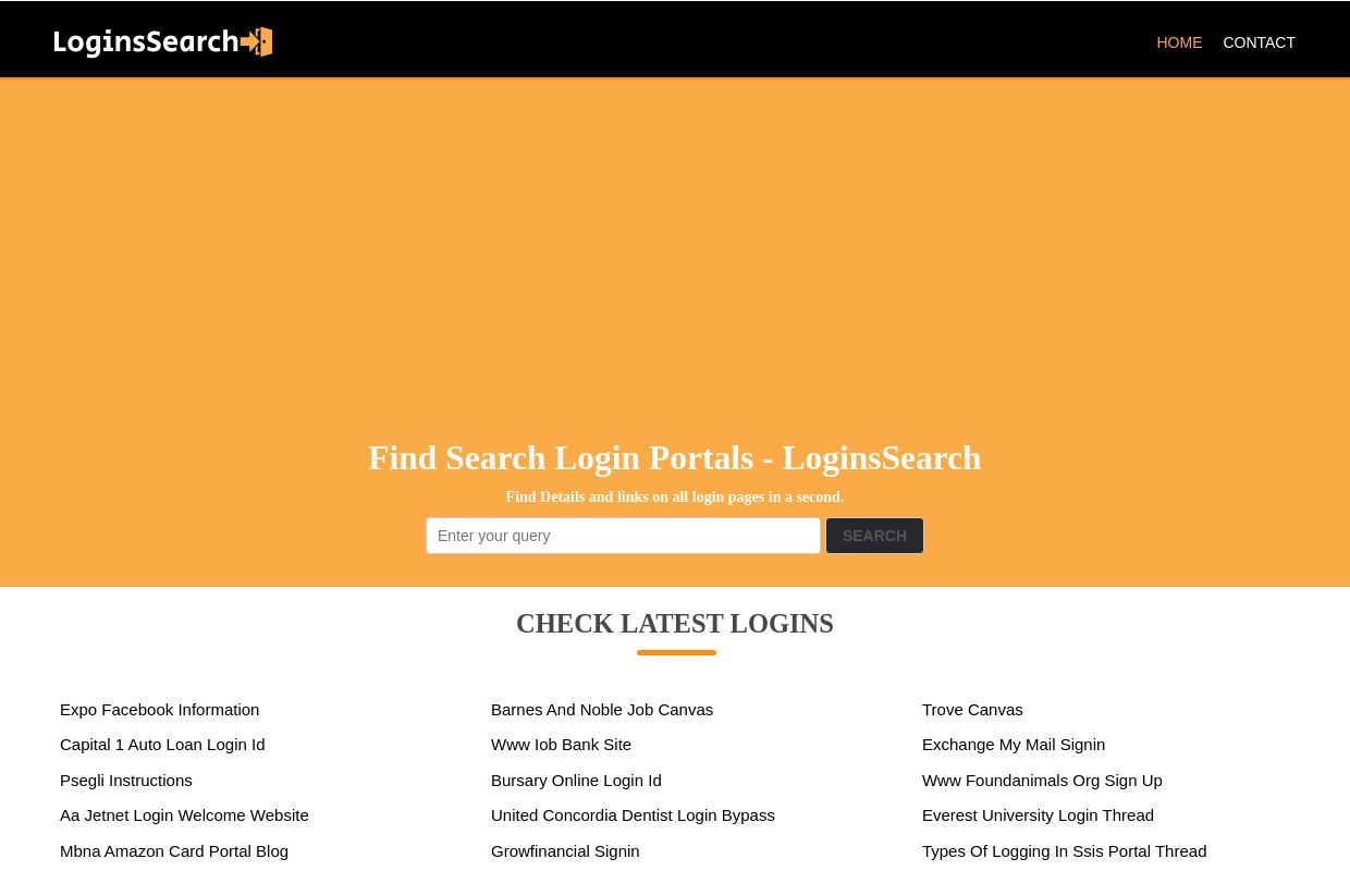 Find Information on Login Portals to Websites for free | LoginsSearch