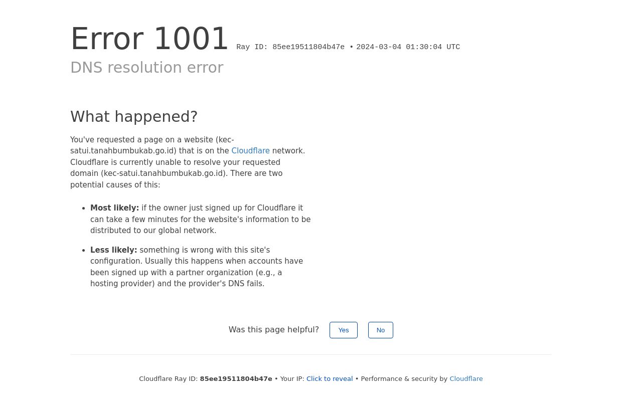 DNS resolution error | kec-satui.tanahbumbukab.go.id | Cloudflare