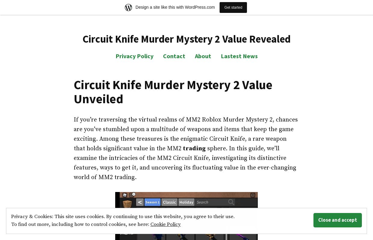 Circuit Knife Murder Mystery 2 Value Revealed
