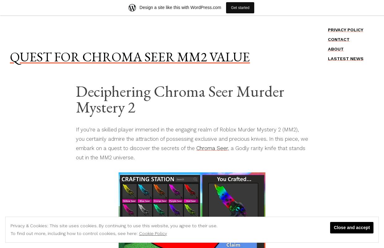 Quest for Chroma Seer MM2 Value