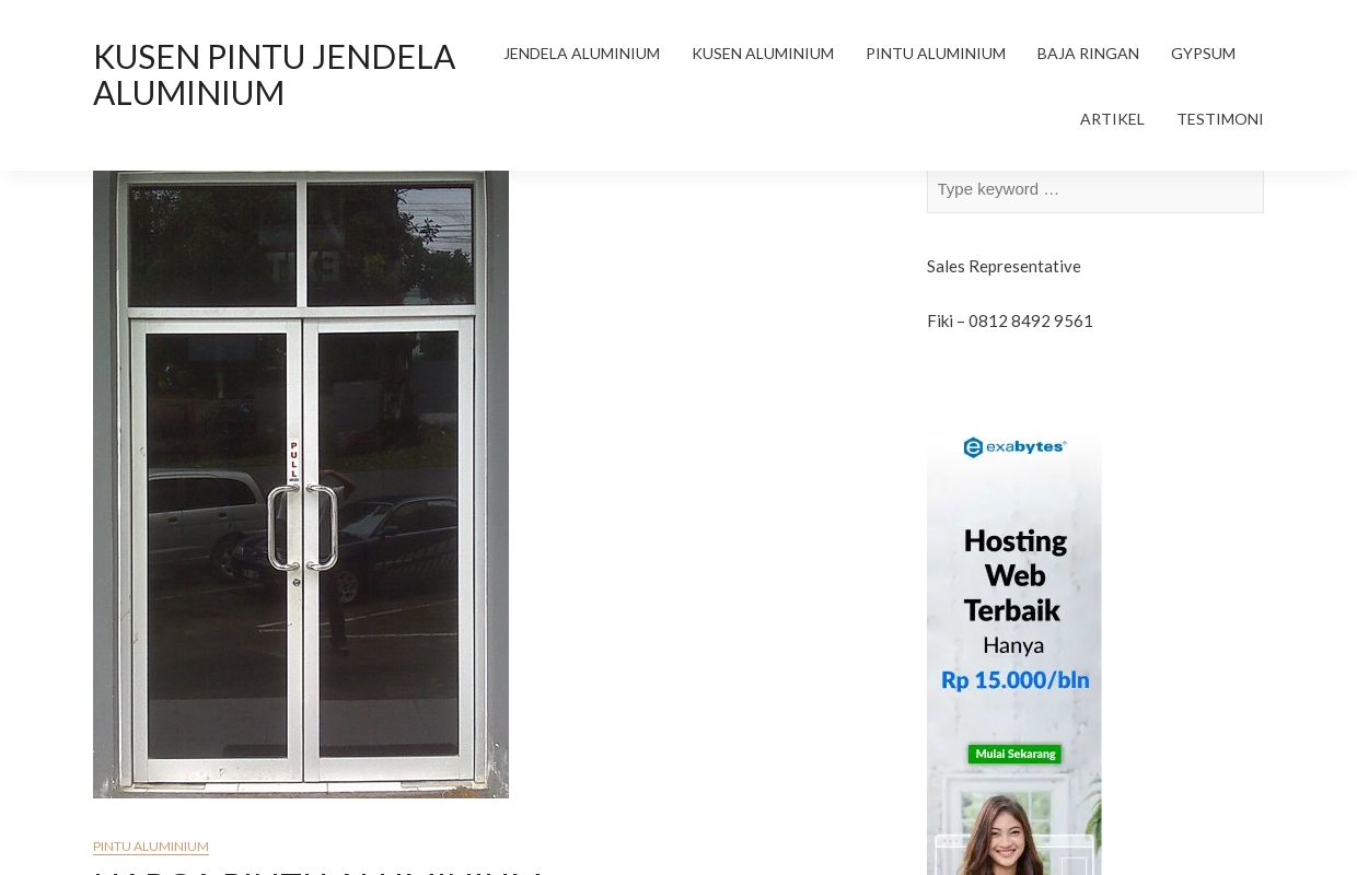 Kusen Pintu Jendela Aluminium - Partisi Gypsum