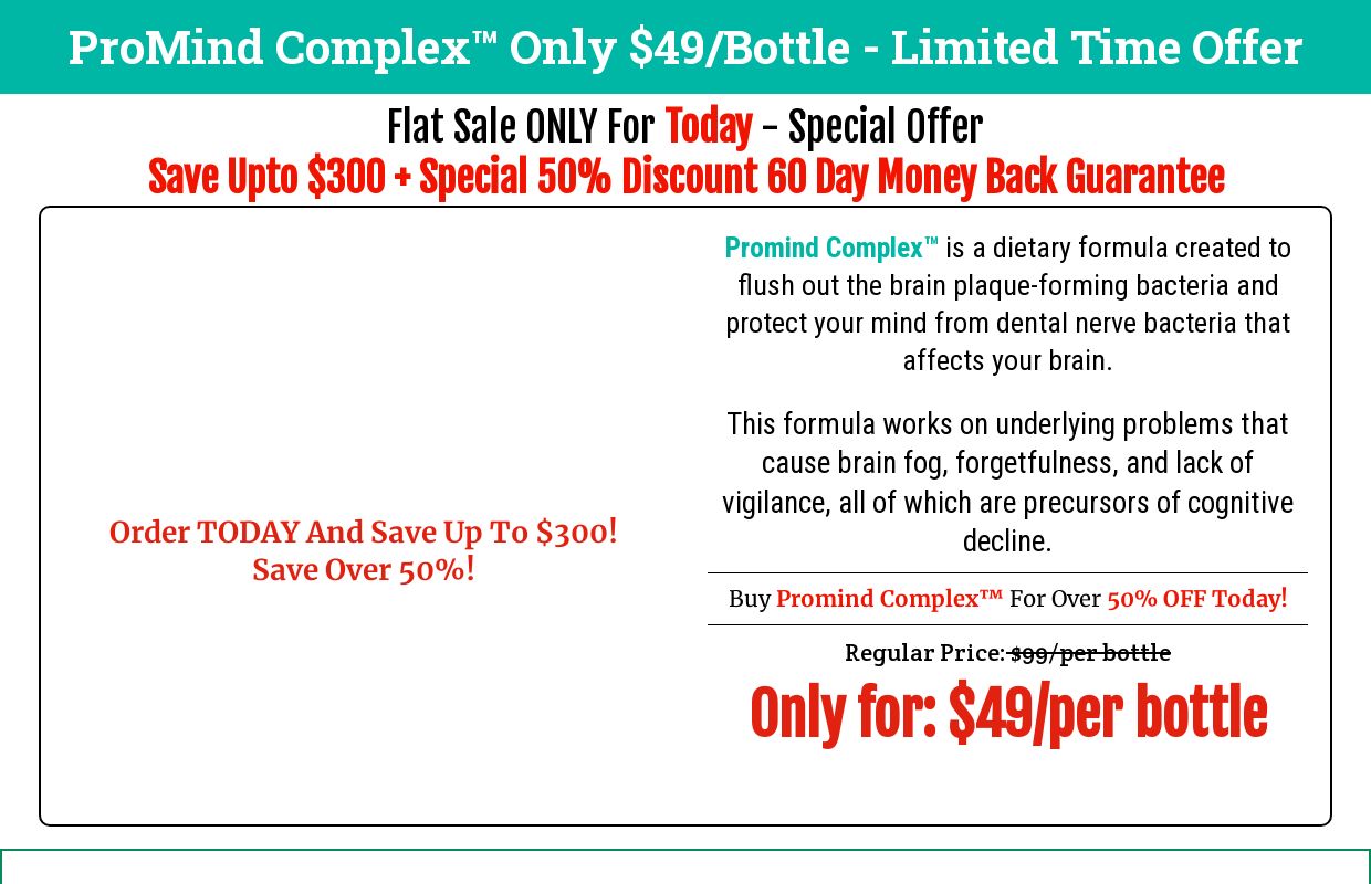 ProMind Complex™ (Official) | Get $300 Off Today Only!