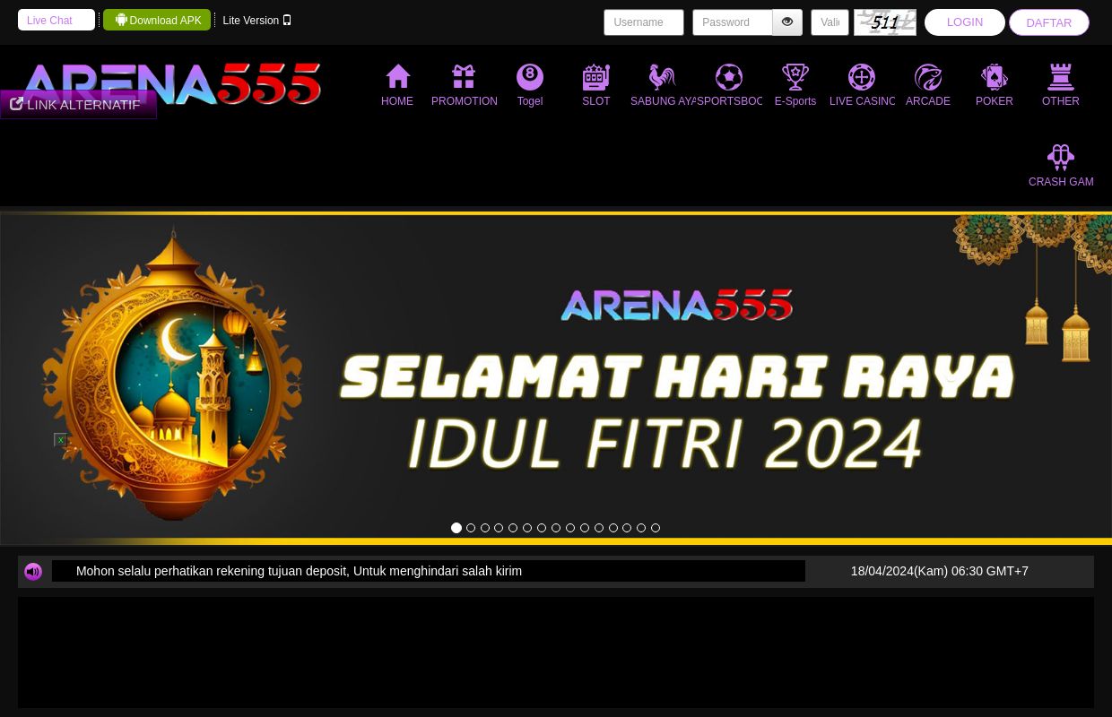 
	ARENA555 - Situs Game Online Paling Lengkap dan Mudah Menang di Indonesia
