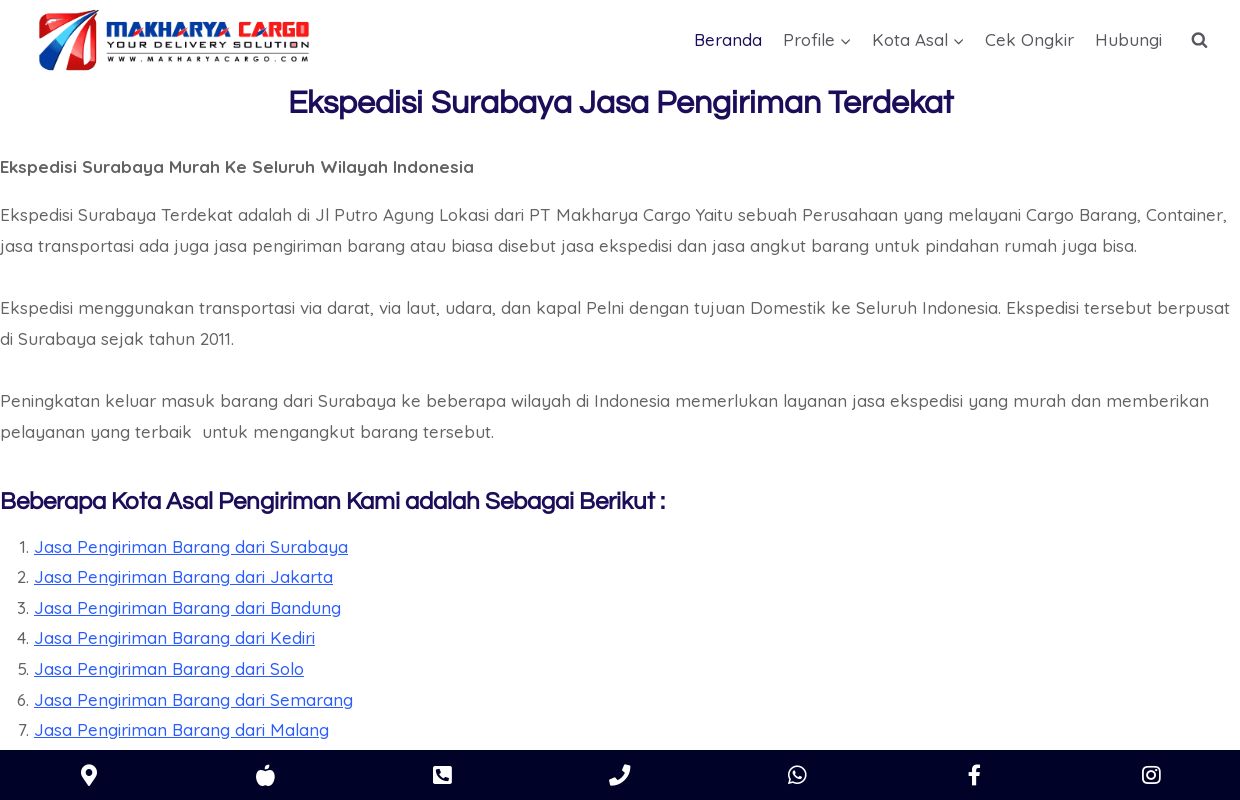 Makharya Cargo – Jasa Pengiriman Barang