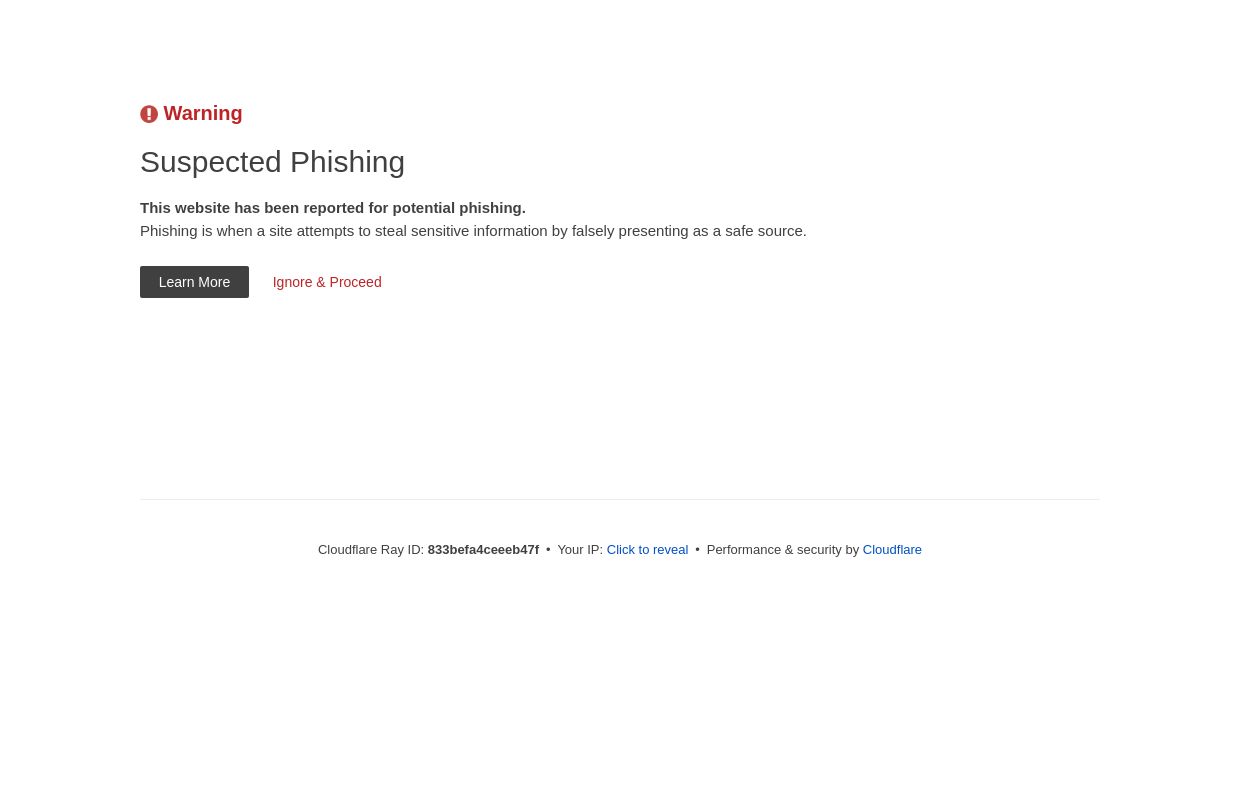 Suspected phishing site | Cloudflare