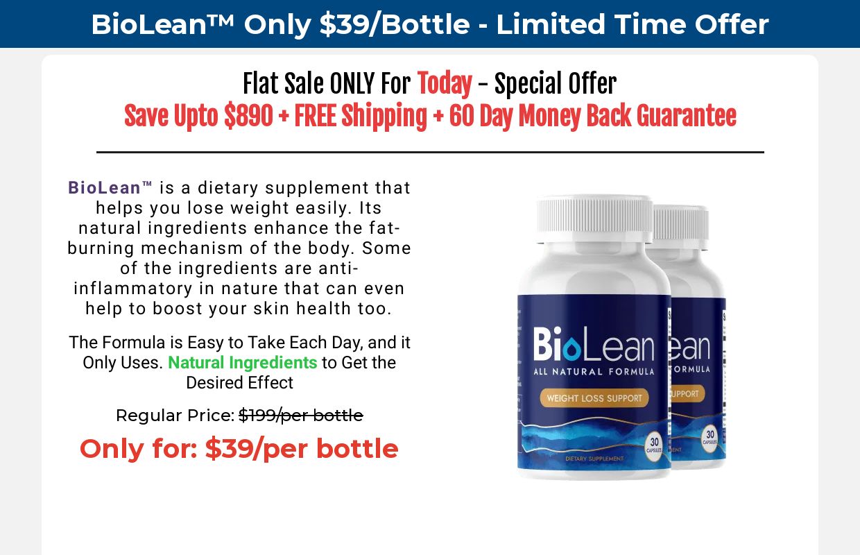 BioLean™ | OFFICIAL SITE - 100% All Natural