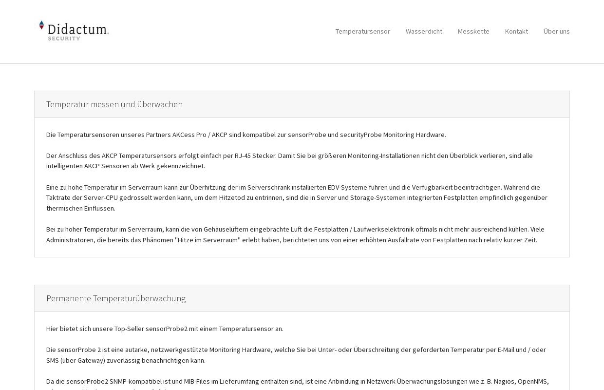 AKCP | Temperaturüberwachung im Serverraum mit Temperatursensor