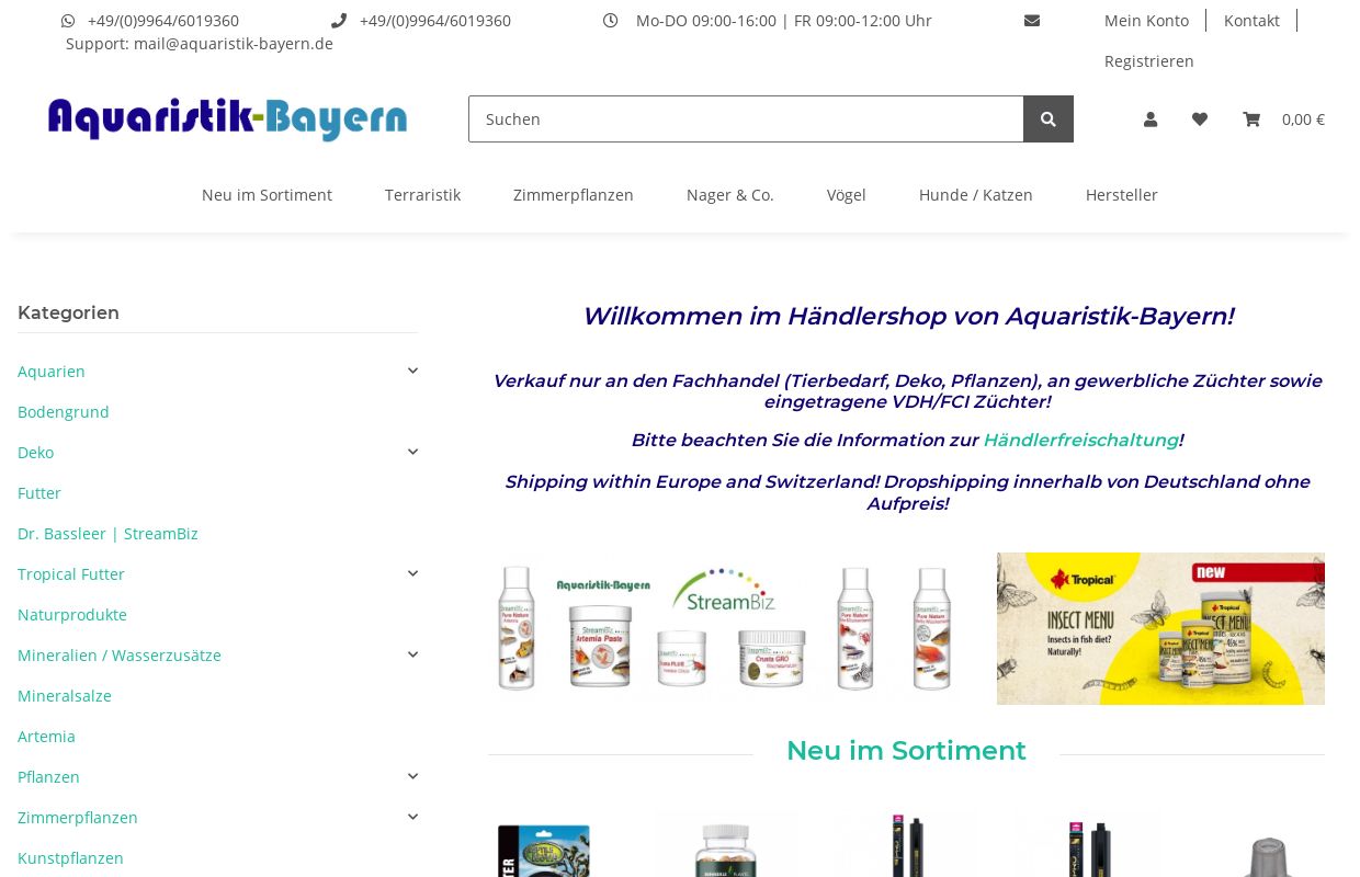 Aquaristik-Bayern | Aquaristik Großhandel