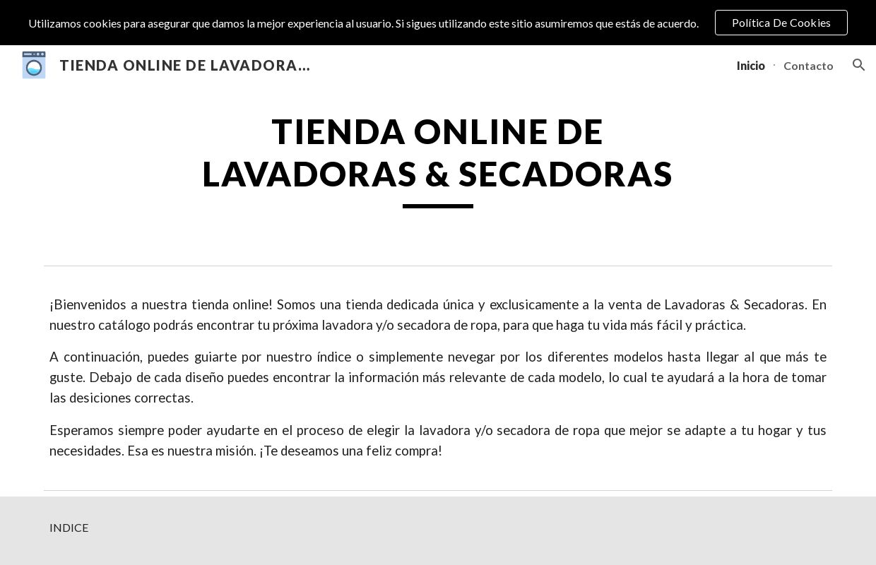 Tienda Online De Lavadoras & Secadoras