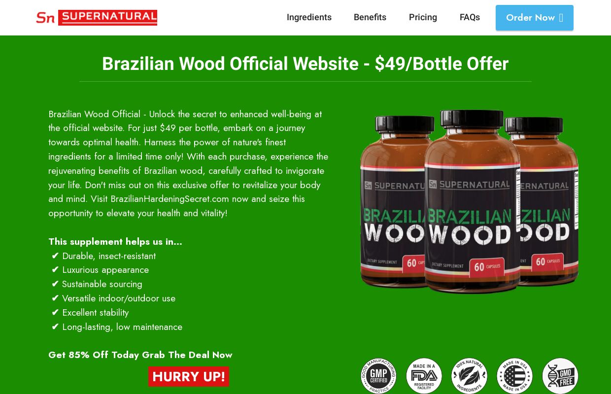 Brazilian Wood™ | Official Website | 100% All Natural Male Enhancement