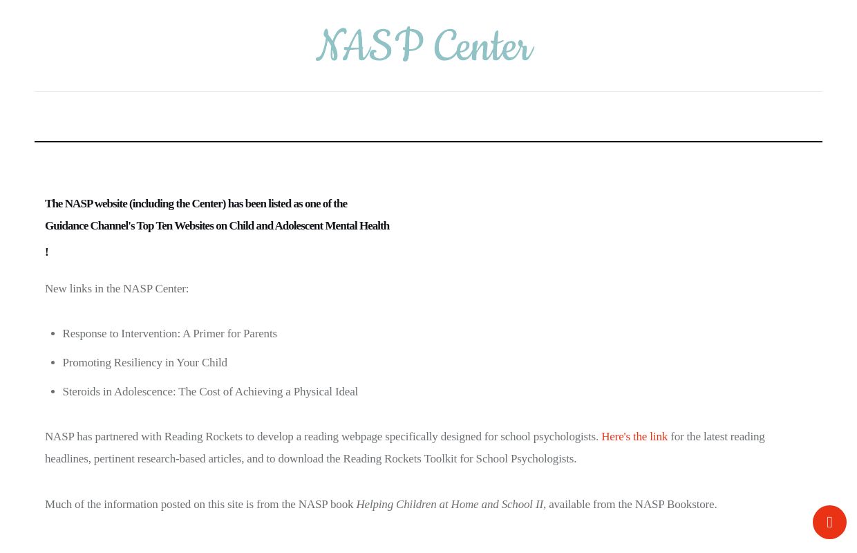 Welcome to the NASP Center - NASP Center