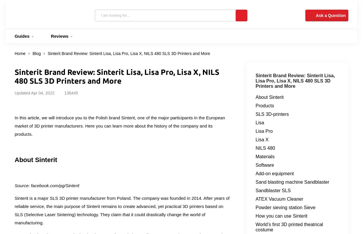 Sinterit Brand Review: Sinterit Lisa, Lisa Pro, Lisa X, NILS 480 SLS 3D Printers and More | Top 3D Shop
