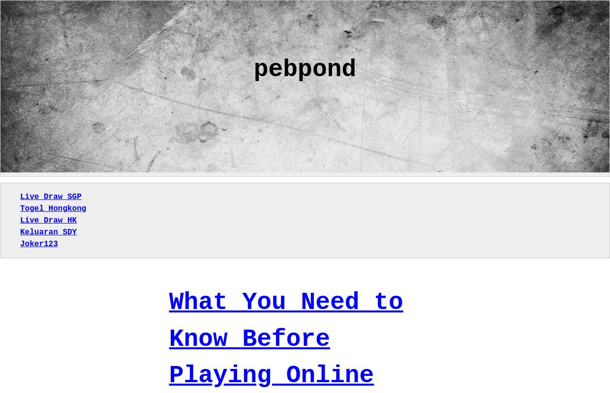 pebpond -