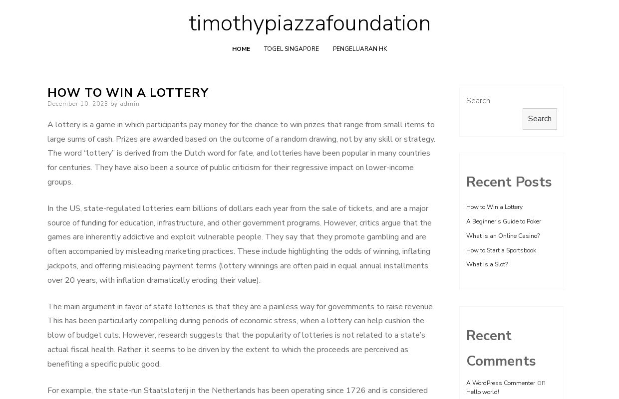 timothypiazzafoundation -