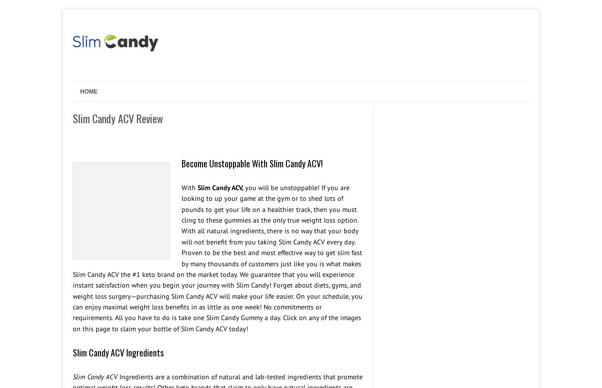 Slim Candy ACV - Instantly Experience Total Weight Loss! | NEW!