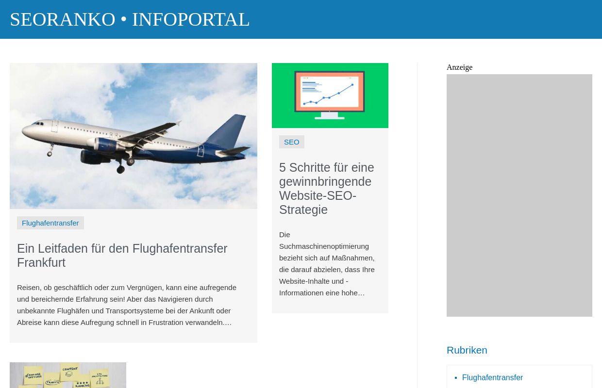 SEORANKO • Infoportal | Aktuelle Artikel und relvante Beiträge