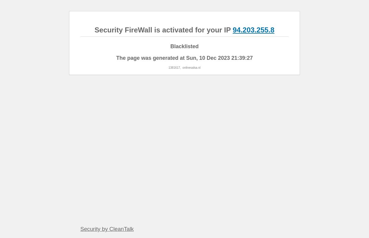 Blocked: Security by CleanTalk
