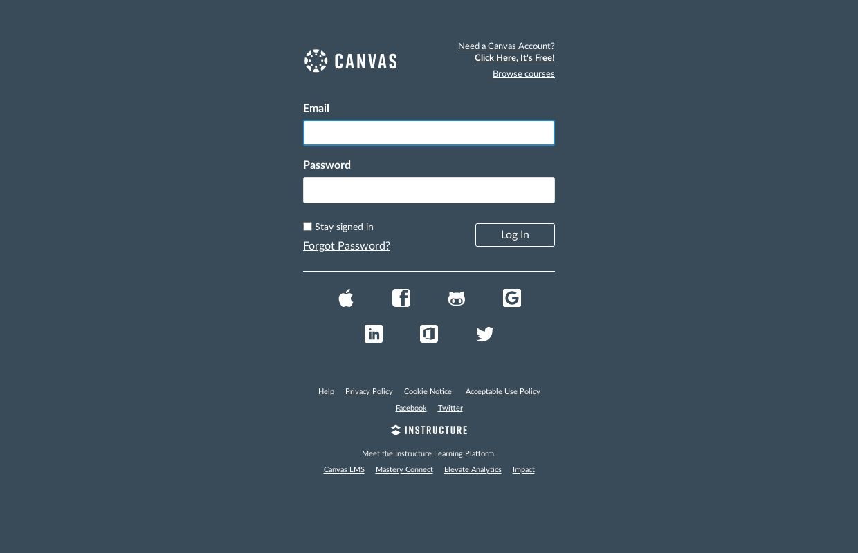 Log In to Canvas