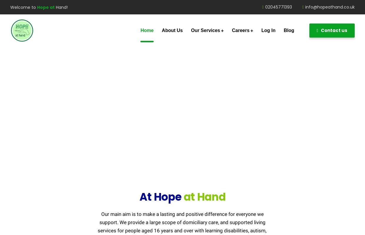 Care Homes and Nursing Homes UK - Hope at Hand LTD