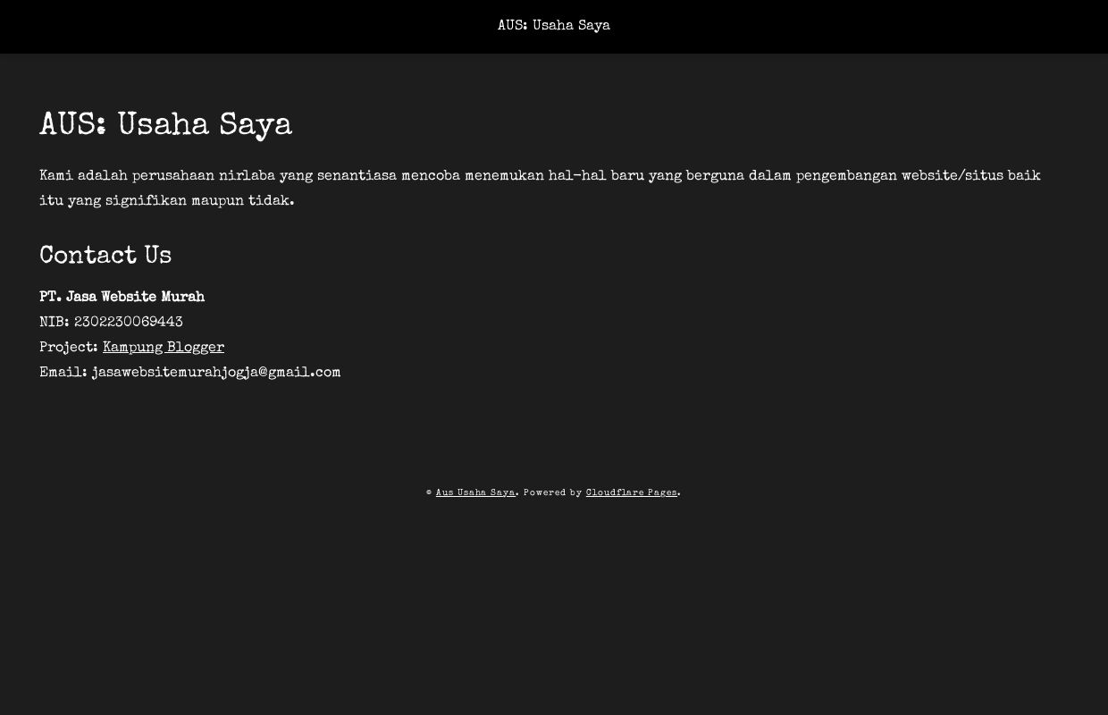 AUS: Usaha Saya