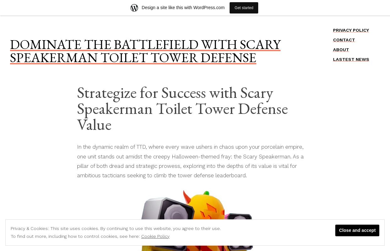 Dominate the Battlefield with Scary Speakerman Toilet Tower Defense
