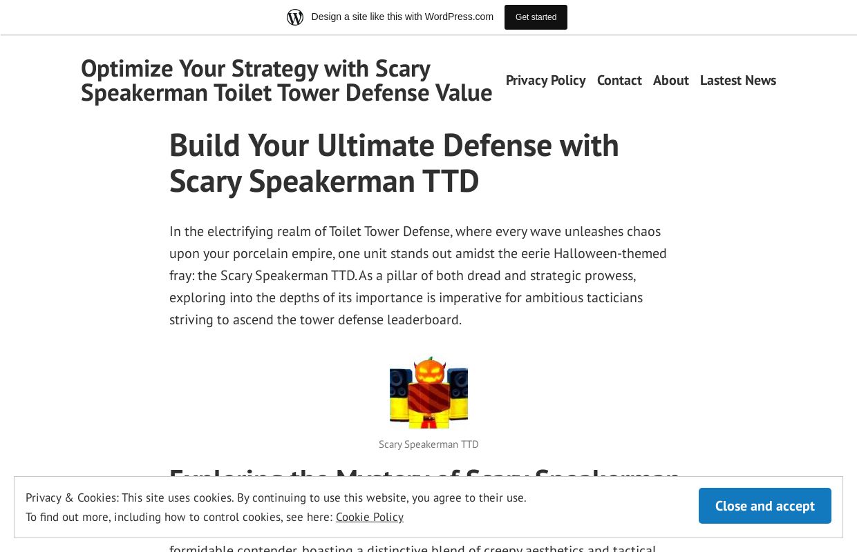 Optimize Your Strategy with Scary Speakerman Toilet Tower Defense Value