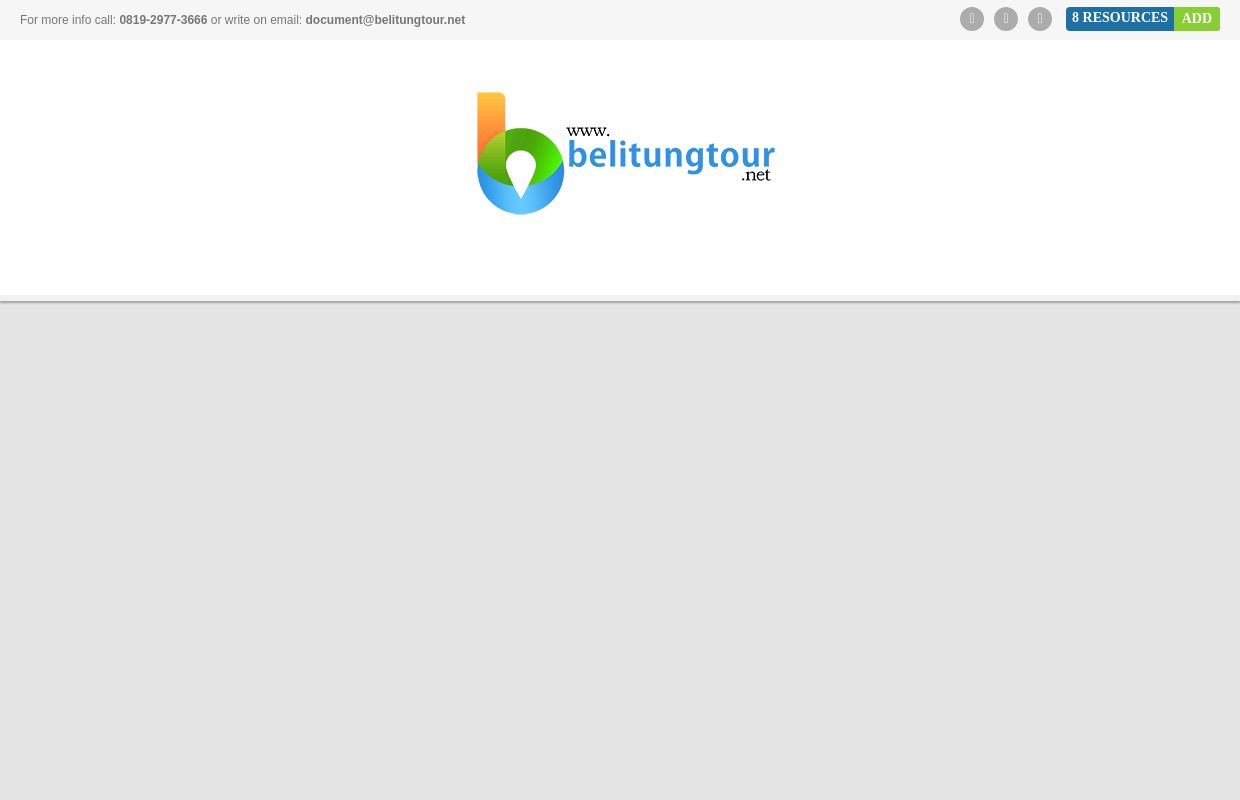 Belitung Tour | For more info call:  0819-2977-3666 or write on email: document@belitungtour.net