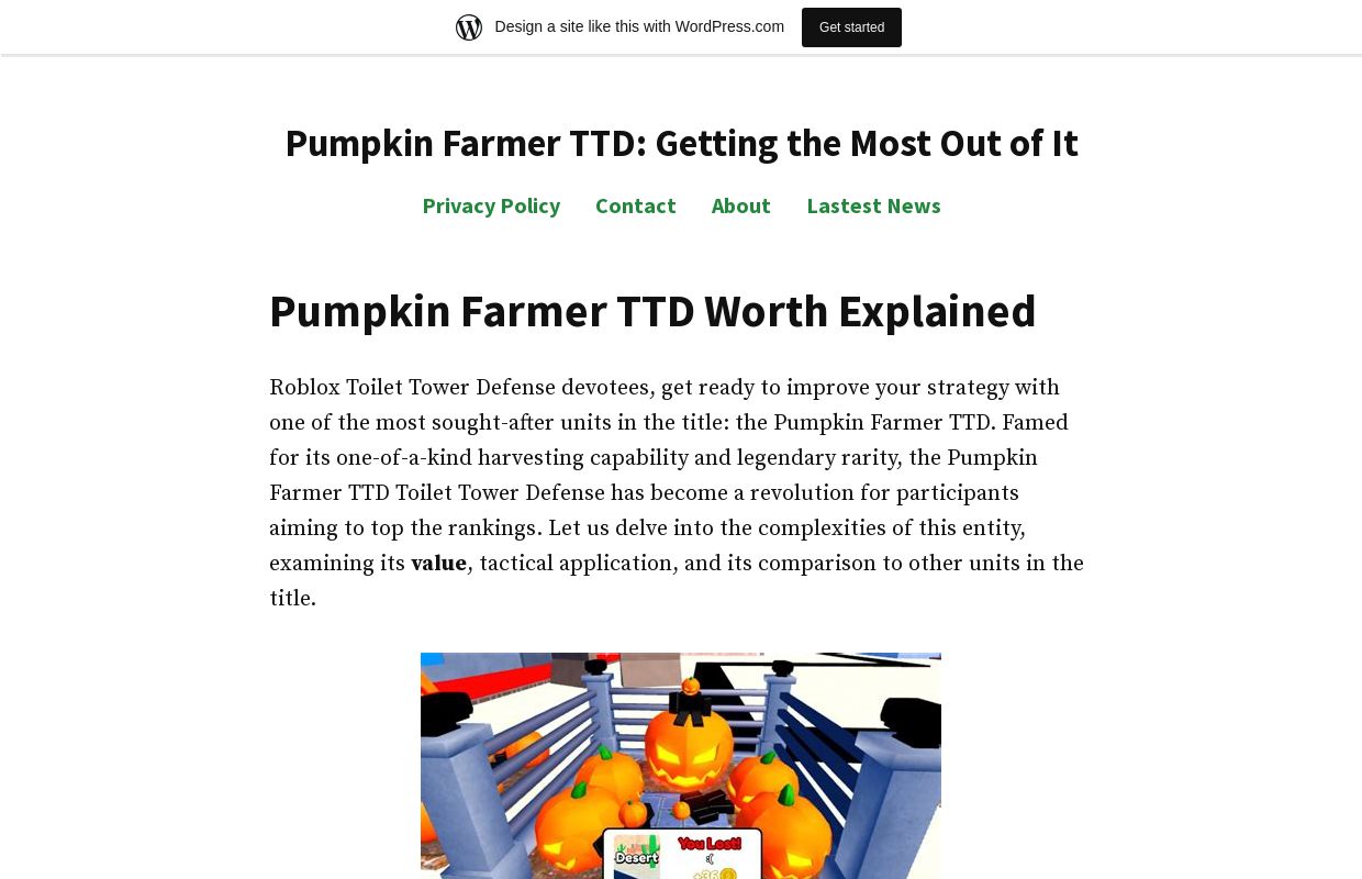 Pumpkin Farmer TTD: Getting the Most Out of It