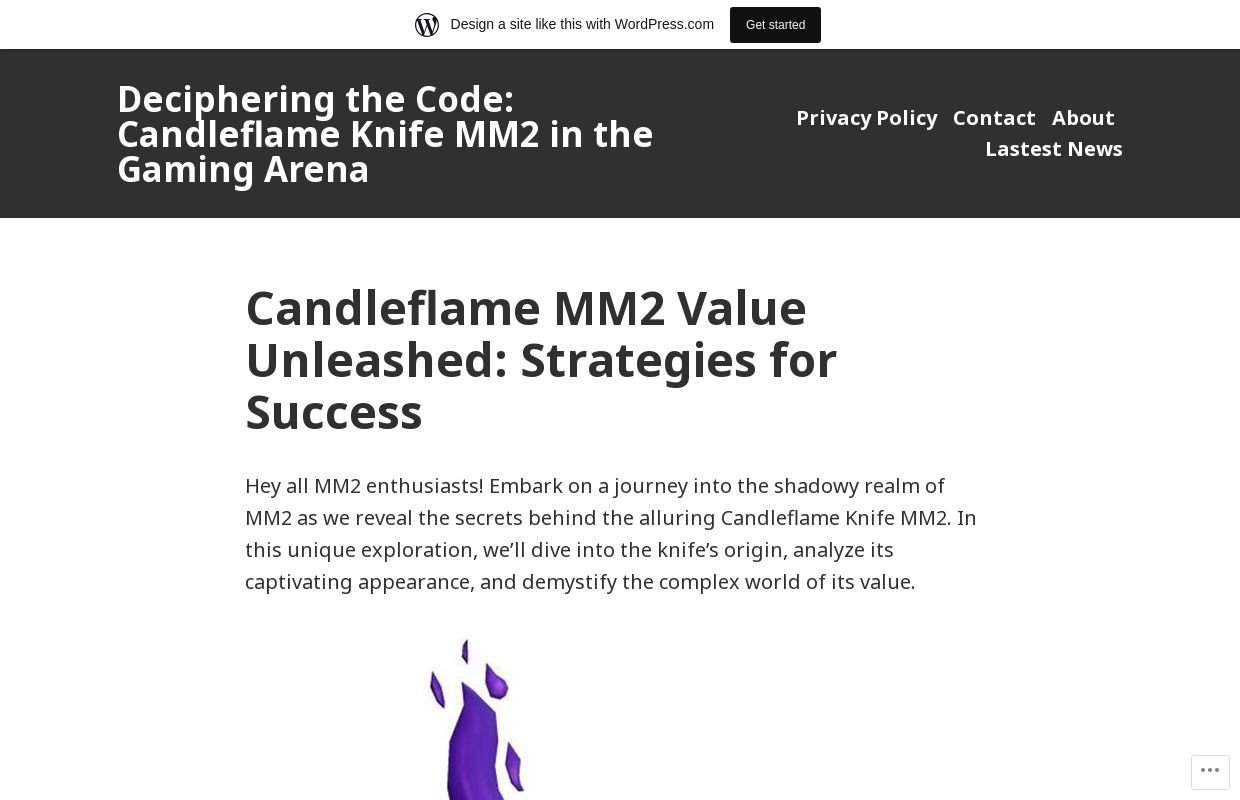 Deciphering the Code: Candleflame Knife MM2 in the Gaming Arena