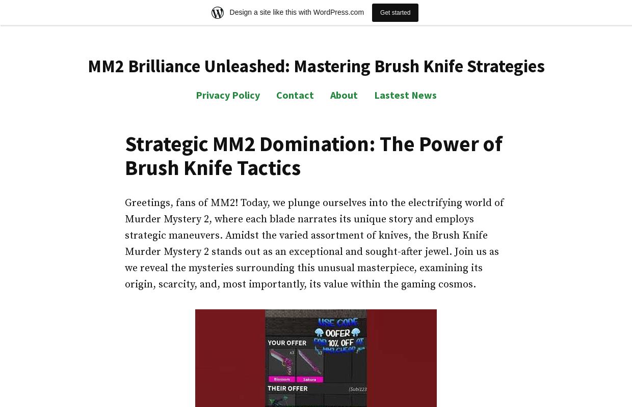 MM2 Brilliance Unleashed: Mastering Brush Knife Strategies