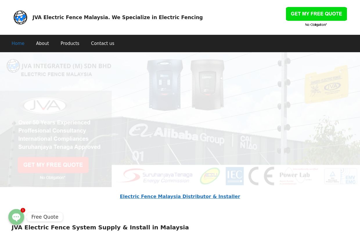 JVA Electric Fence Malaysia. We Specialize in Electric Fencing - JVA electric fences system & energizers system to monitor your residential & commercial perimeter security.