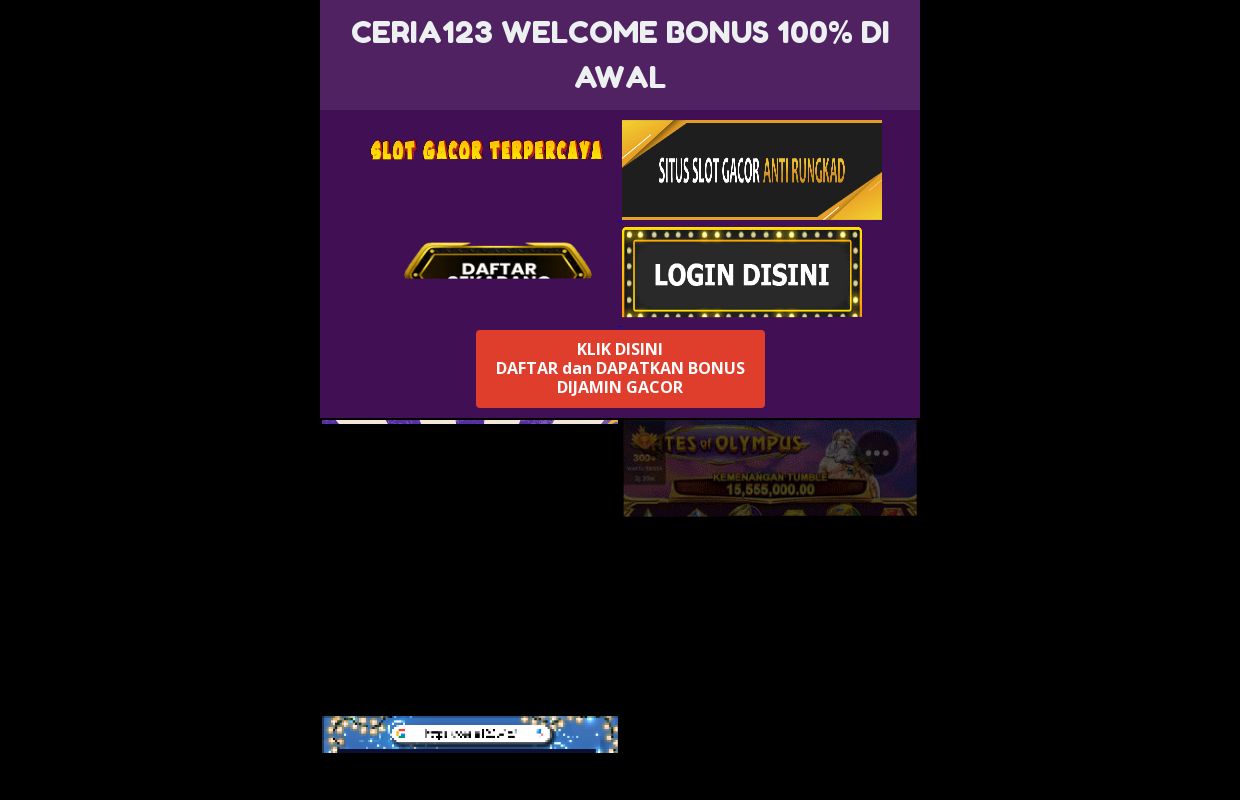 CERIA123: Welcome Bonus 100% di Awal