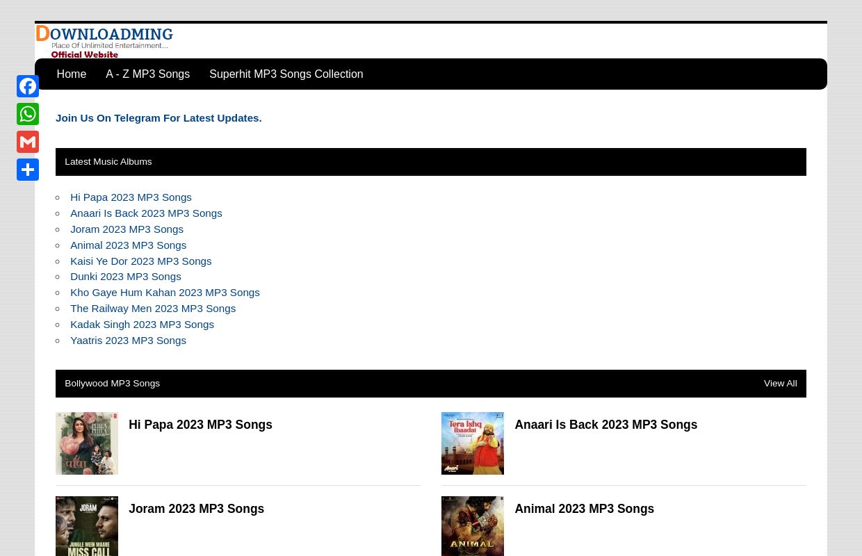 DOWNLOAD MING | Download Latest Hindi Bollywood MP3 Songs