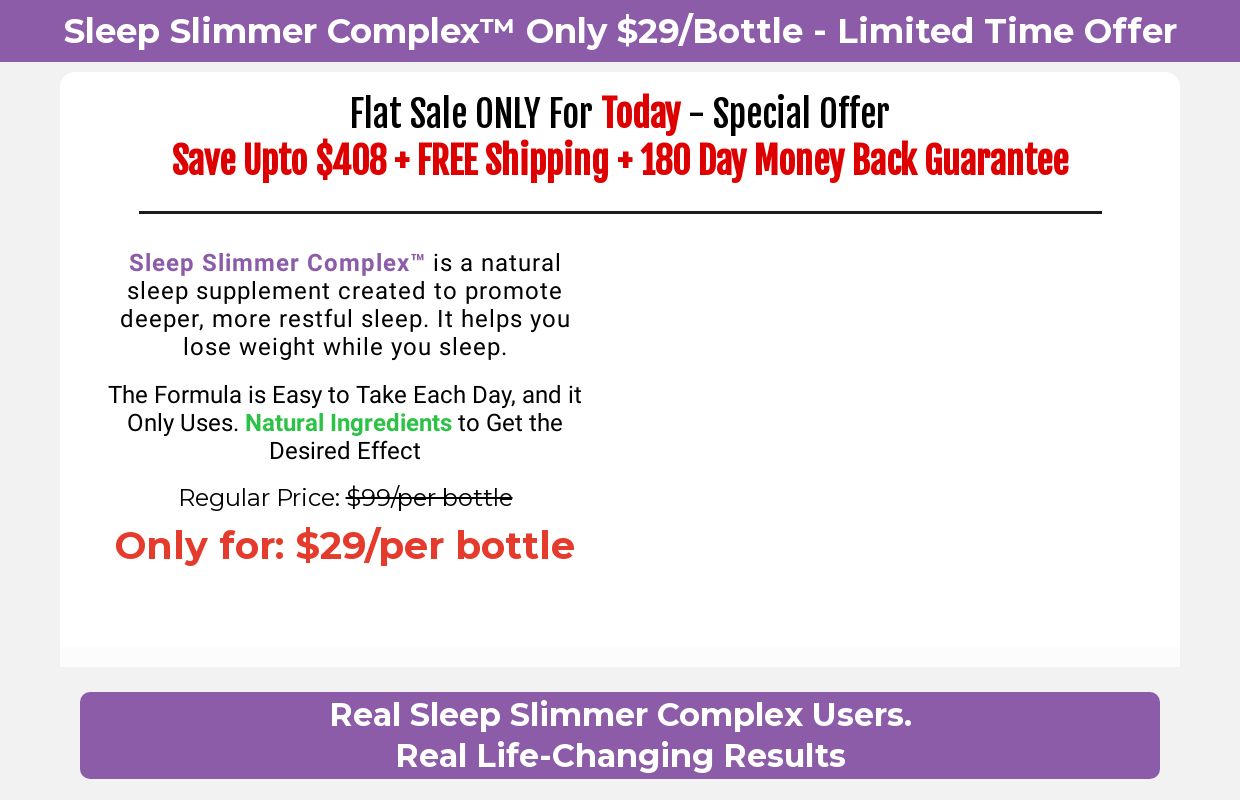 Sleep Slimmer Complex™ | Official Website