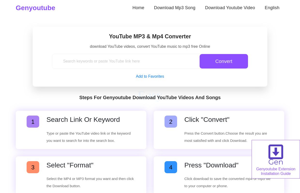 Genyoutube - YouTube To MP3 & Mp4 Converter Free Online