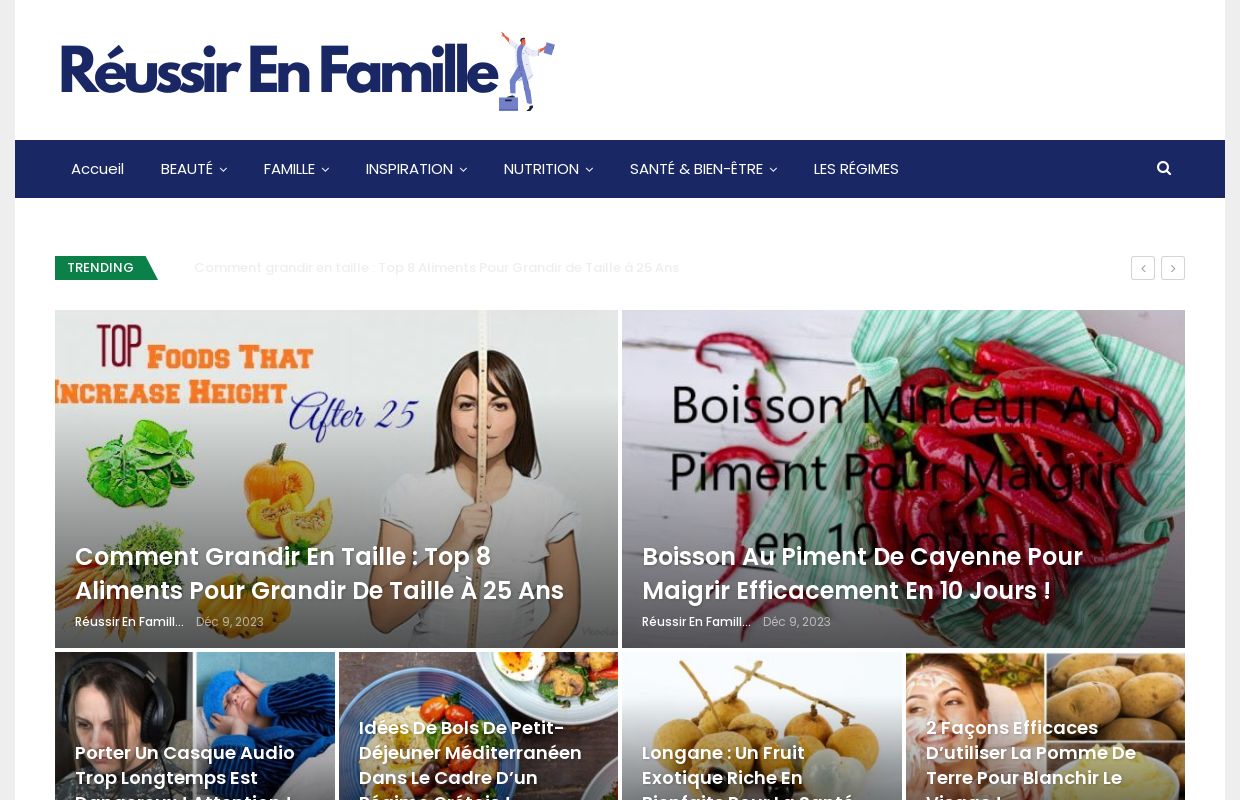 Réussir En Famille - les régimes - Réussir En Famille