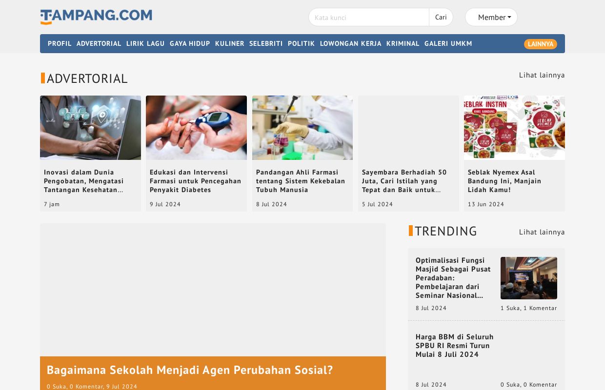 Indonesia Media Online Terpercaya - Tampang.com