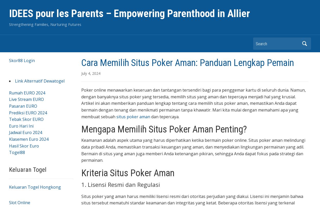 IDEES pour les Parents - Empowering Parenthood in Allier