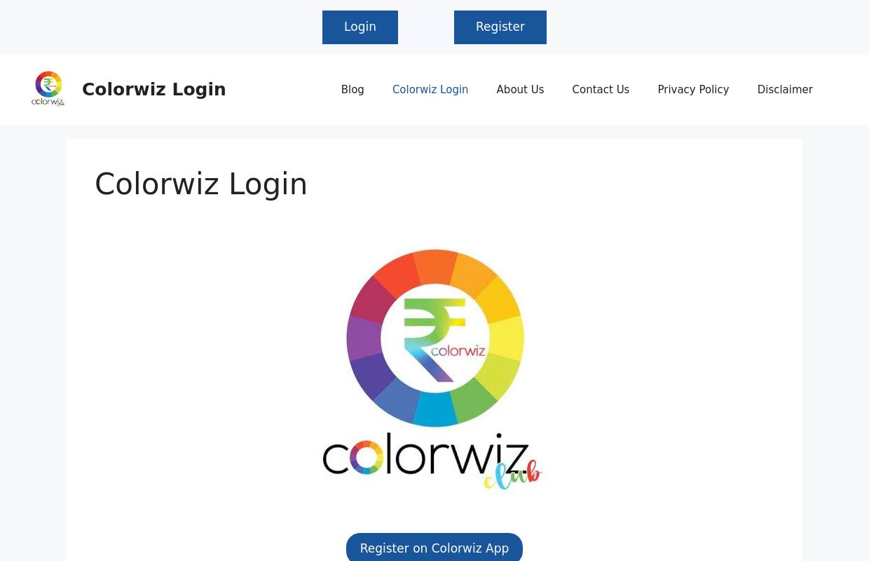 Colorwiz Login