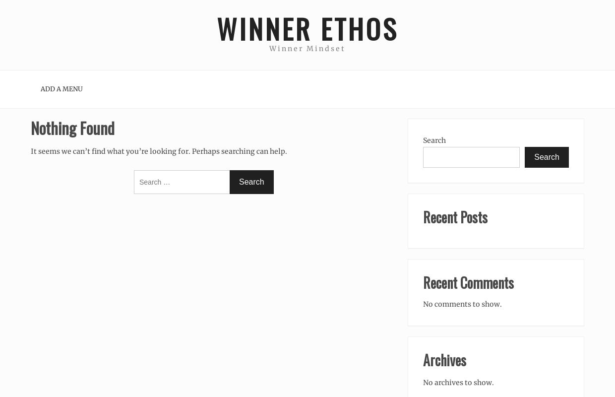Winner Ethos - Winner Mindset