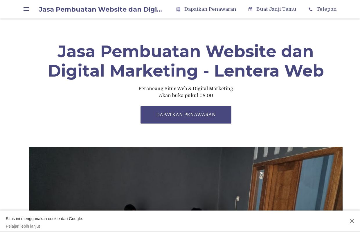 Jasa Pembuatan Website dan Digital Marketing - Lentera Web - Perancang Situs Web & Digital Marketing