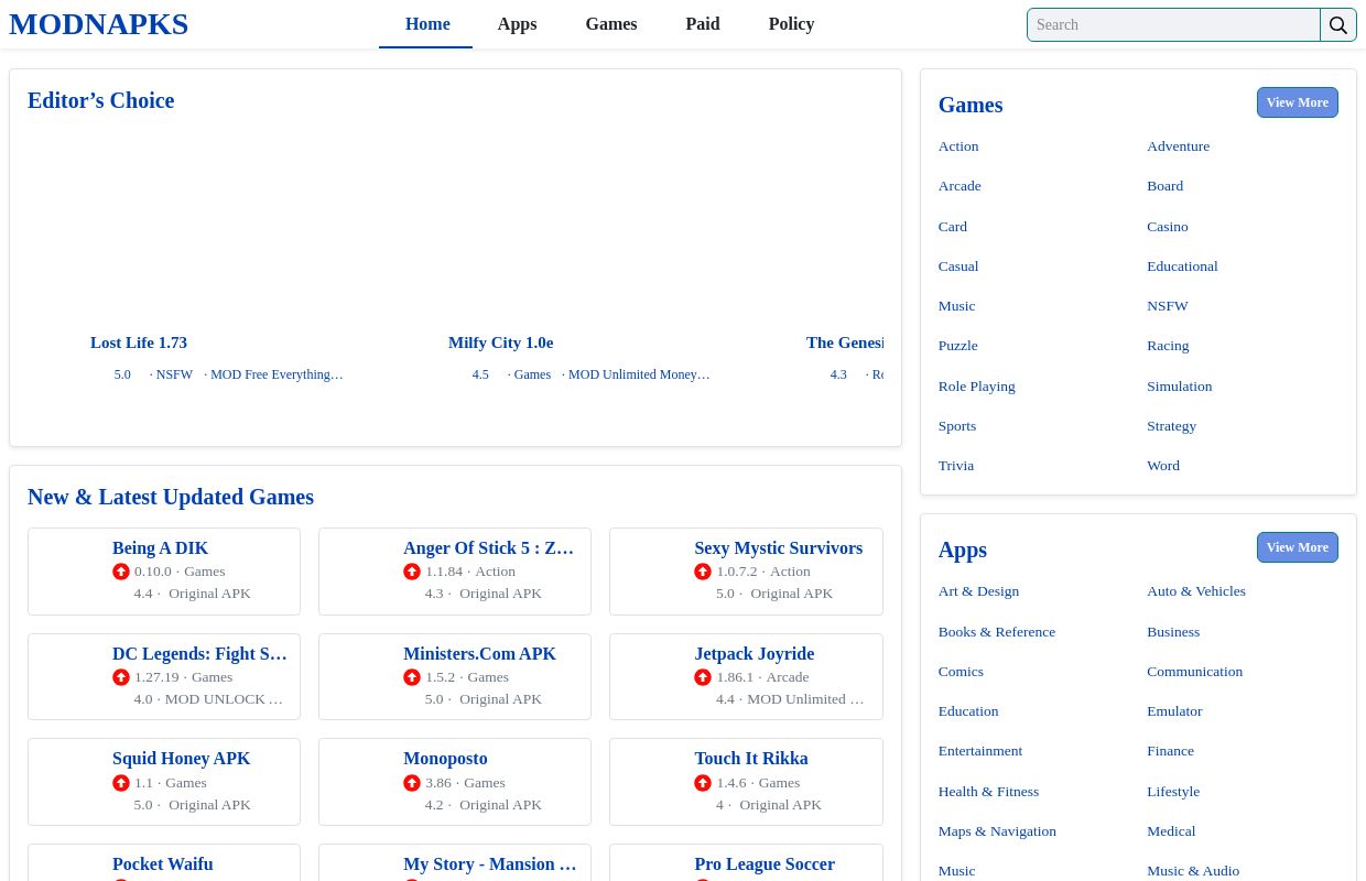 MODNAPKS - Download Modded APK Games and Apps