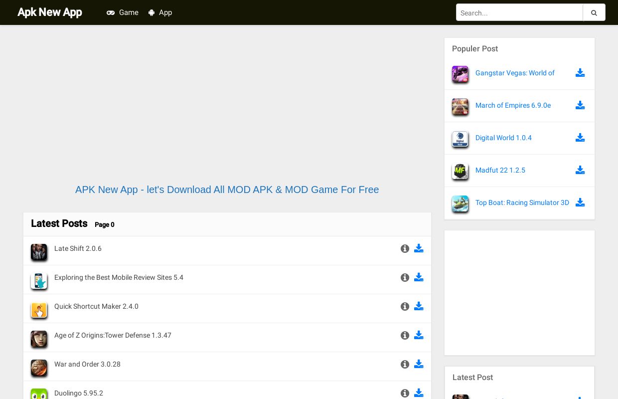 APK New App - let's Download All MOD APK & MOD Game For Free