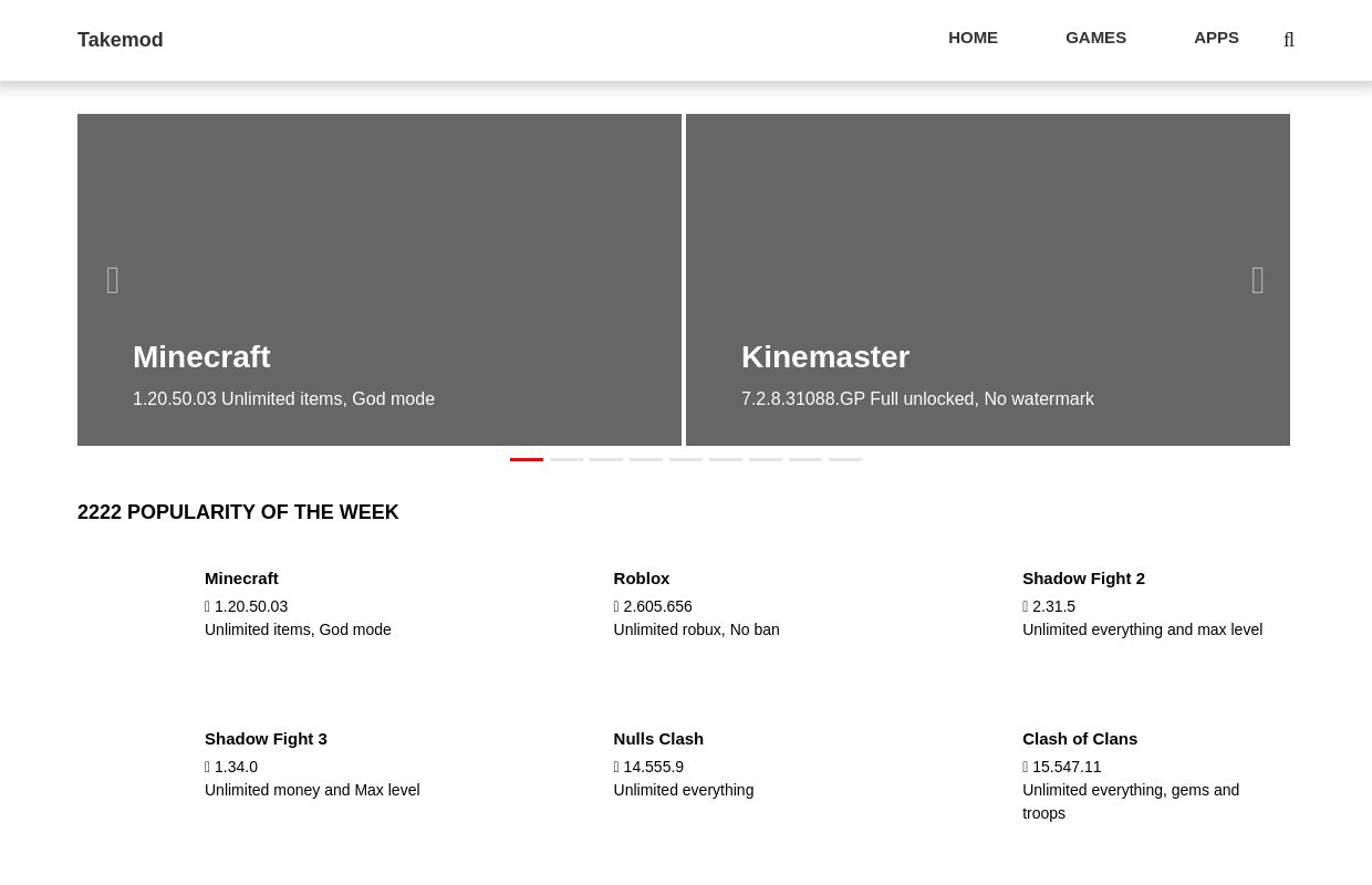 TAKEMOD - Download Best Game APK + Mod & App Premium For Android